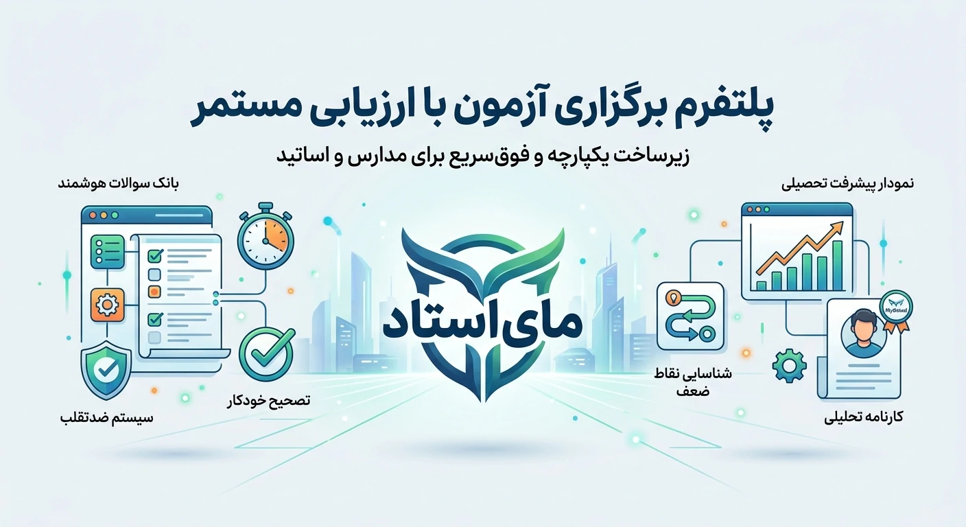 پلتفرم برگزاری آزمون با قابلیت ارزیابی مستمر؛ زیرساخت یکپارچه مای استاد